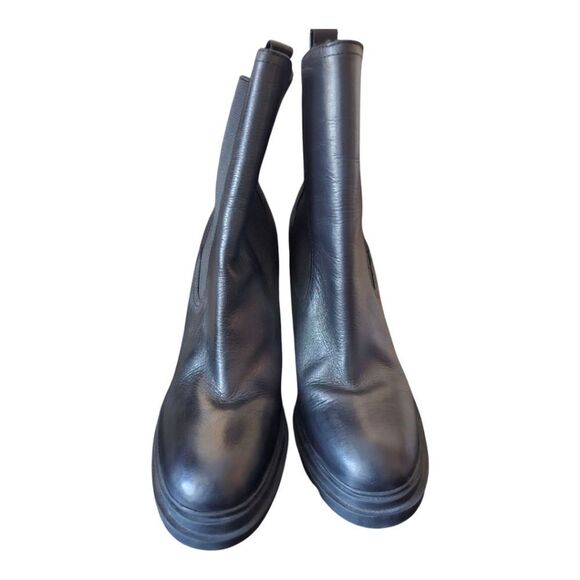 MARC FISHER LTD "Ramio" Black Leather Heeled Chelsea‎ Boot  - Size 9 - Picture 2 of 9